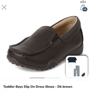 Toddler Dark Brown Loafer Dress Shoes Size 4